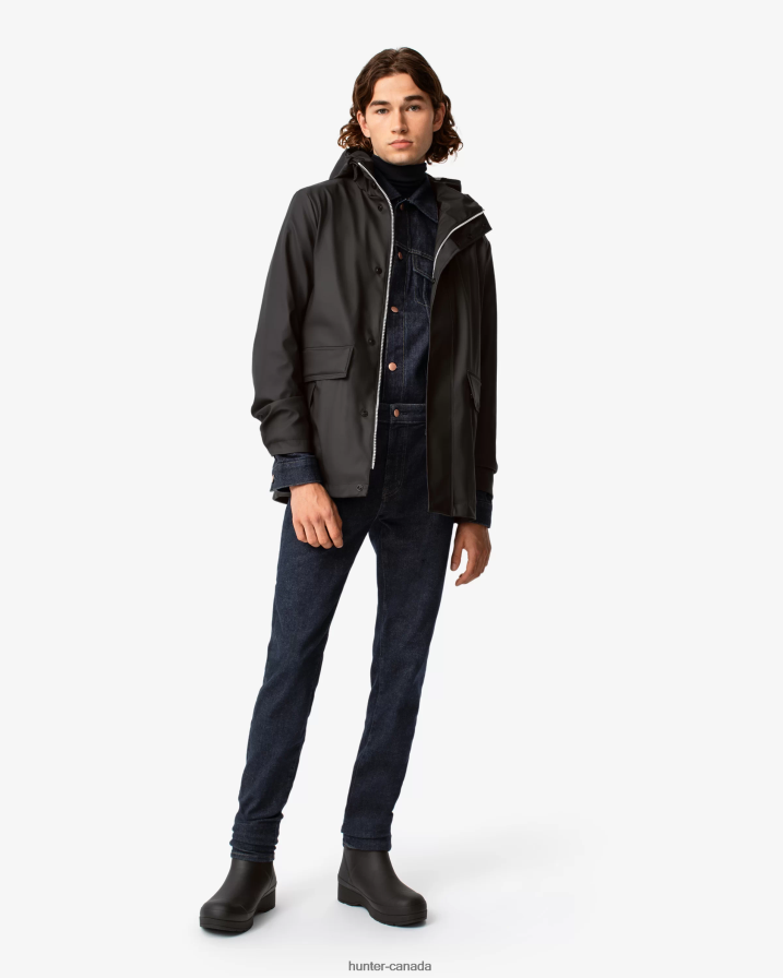 208Z2Z601 Hunter Boots - Hunter Men Lightweight Waterproof Rain Jacket Black