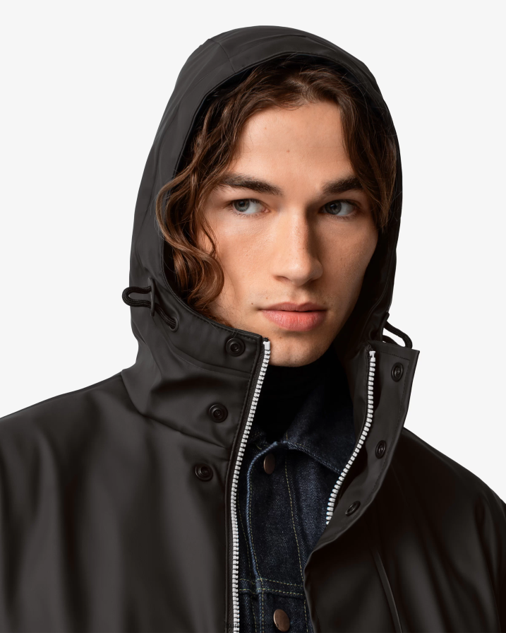 208Z2Z601 Hunter Boots - Hunter Men Lightweight Waterproof Rain Jacket Black