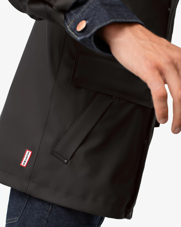 208Z2Z601 Hunter Boots - Hunter Men Lightweight Waterproof Rain Jacket Black