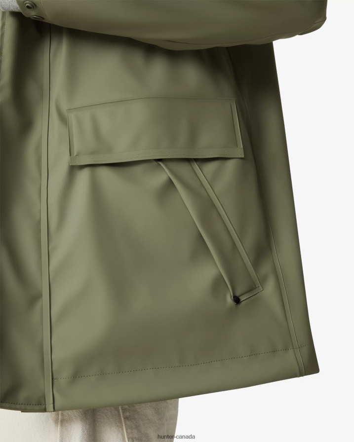 208Z2Z602 Hunter Canada - Hunter Men Lightweight Waterproof Rain Jacket Lichen Green