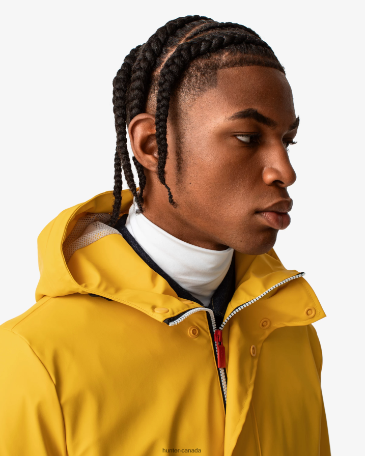 208Z2Z603 Hunter Boots Sale - Hunter Men Lightweight Waterproof Rain Jacket Yellow