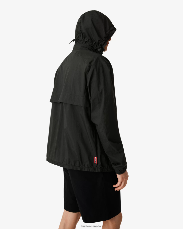 208Z2Z605 Hunter Boots - Hunter Men Travel Recycled Nylon Shell Jacket Black