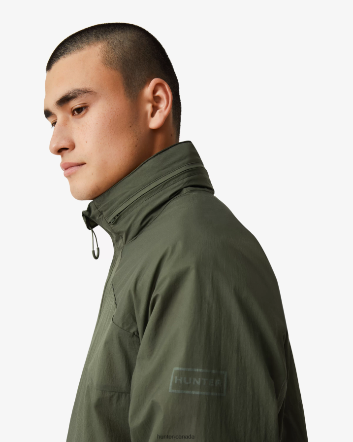 208Z2Z606 Hunter Canada - Hunter Men Travel Recycled Nylon Shell Jacket Lichen Green