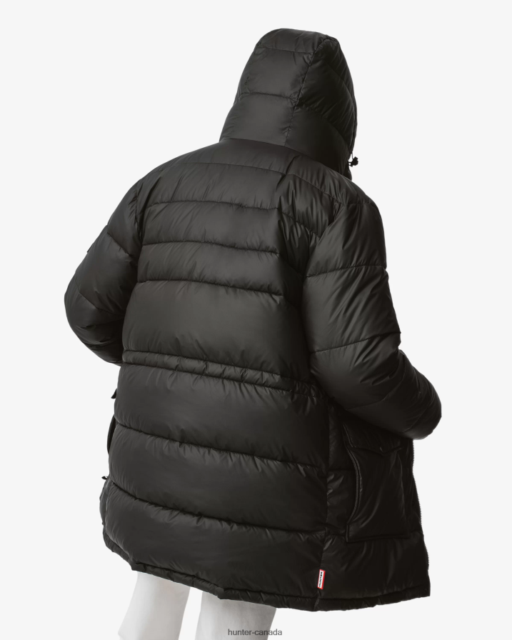 208Z2Z608 Hunter Outlet - Hunter Men Intrepid Insulated Long Puffer Coat Black