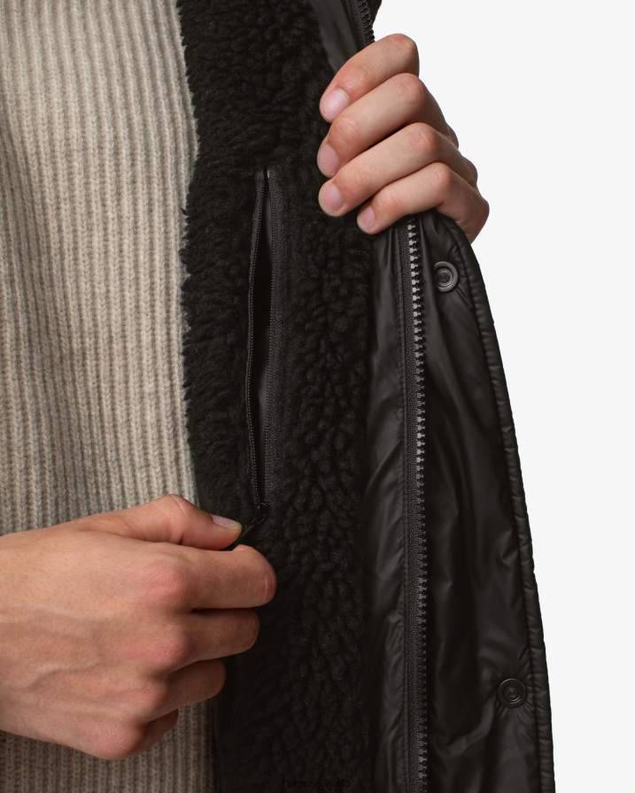 208Z2Z608 Hunter Outlet - Hunter Men Intrepid Insulated Long Puffer Coat Black