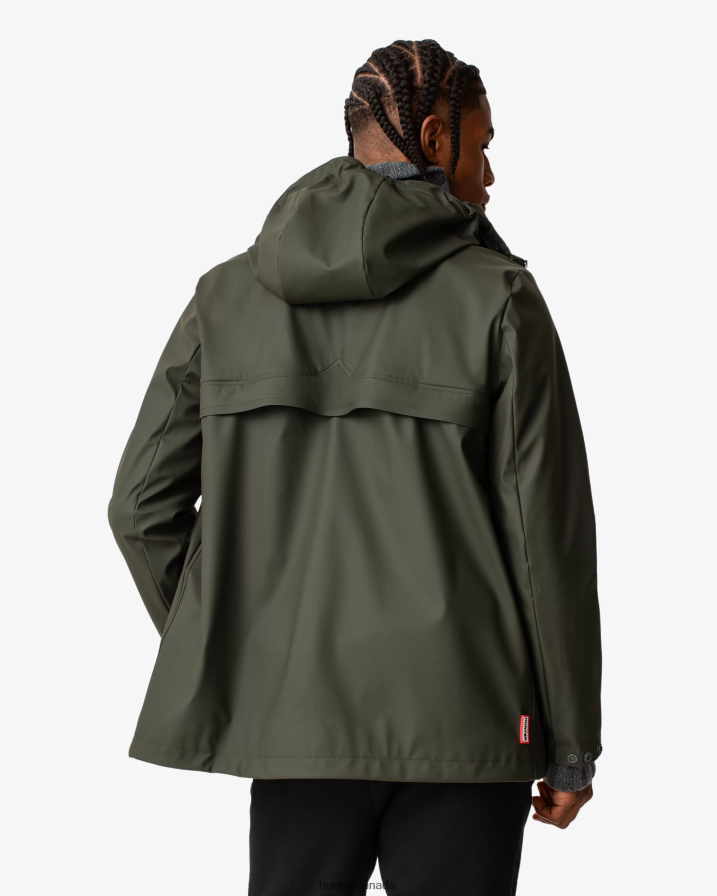 208Z2Z609 Hunter Boots - Hunter Men Lightweight Waterproof Rain Jacket Dark Olive