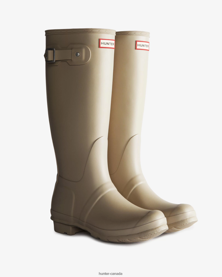 208Z2Z61 Hunter Boots - Hunter Women Original Tall Rain Boots Skimming Stone