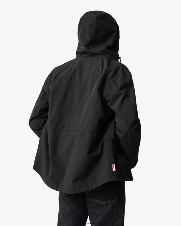 208Z2Z611 Hunter Boots Sale - Hunter Men Explorer Recycled Nylon Jacket Black