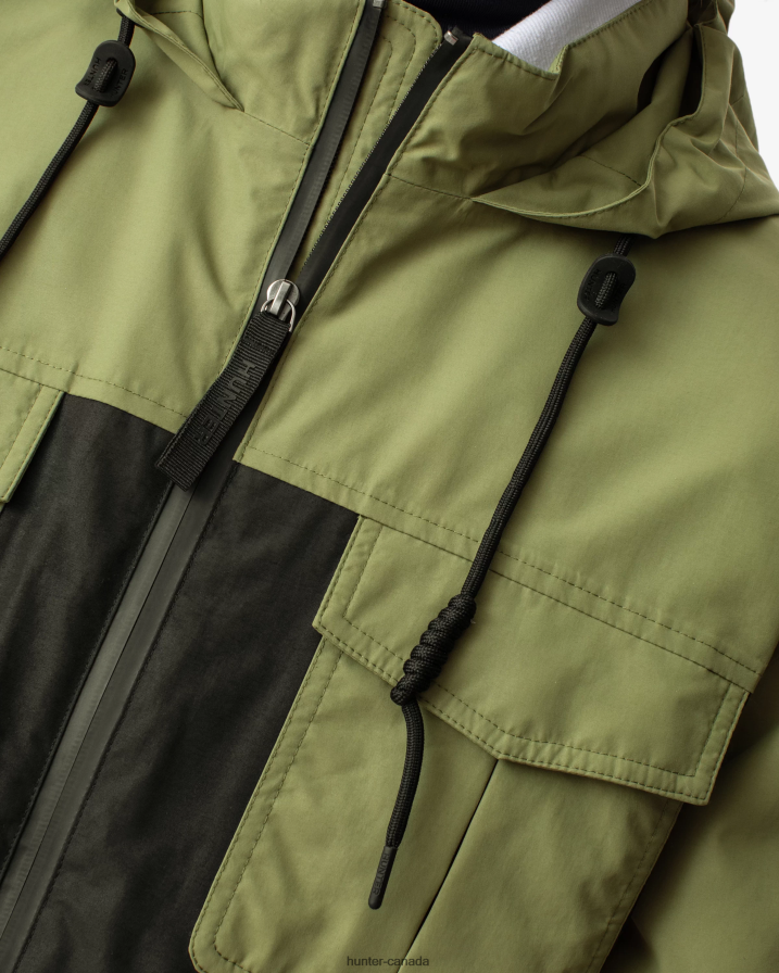 208Z2Z614 Hunter Canada - Hunter Men Explorer Recycled Nylon Jacket Utility Green/Black
