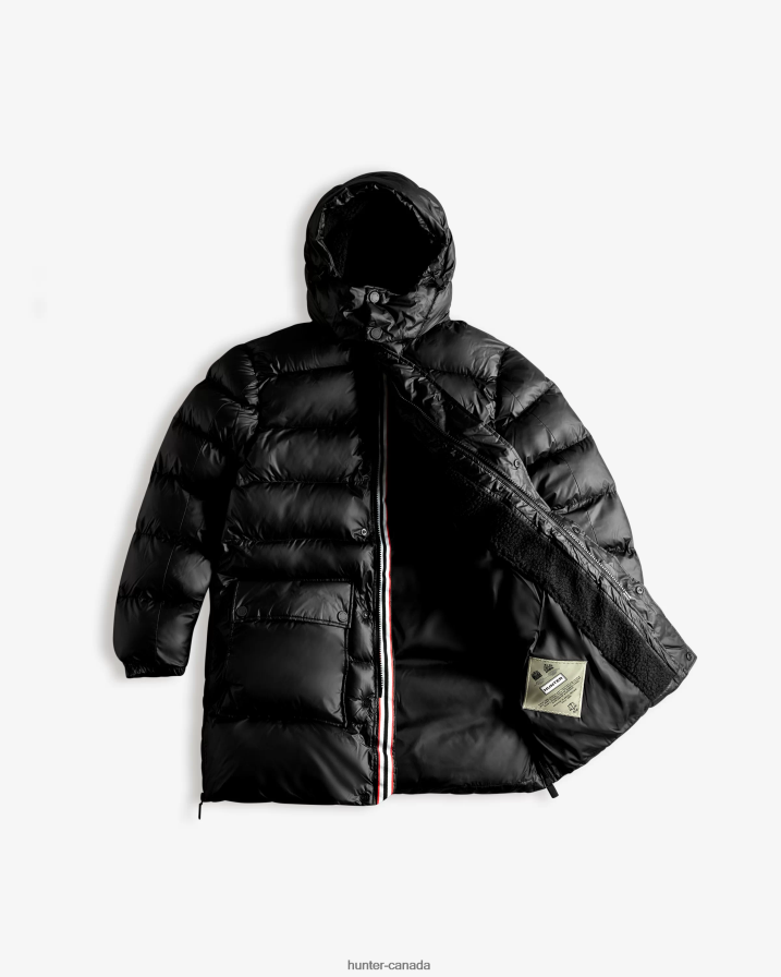 208Z2Z616 Hunter Outlet - Hunter Men Insulated Rubberized Puffer Coat Black