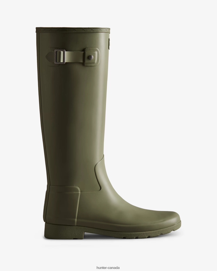 208Z2Z66 Hunter Canada - Hunter Women Refined Slim Fit Tall Rain Boots Lichen Green