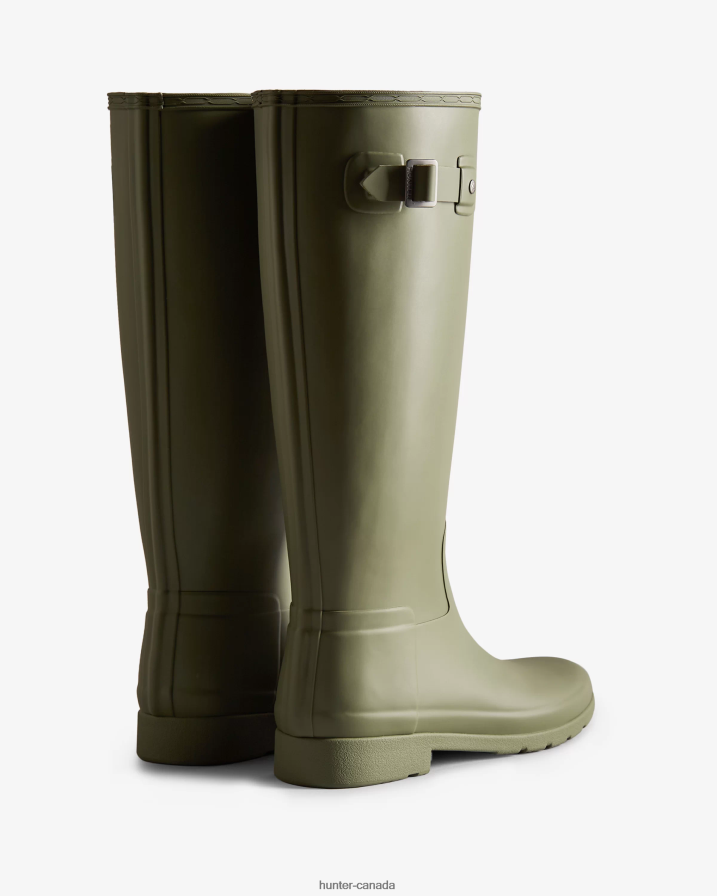 208Z2Z66 Hunter Canada - Hunter Women Refined Slim Fit Tall Rain Boots Lichen Green