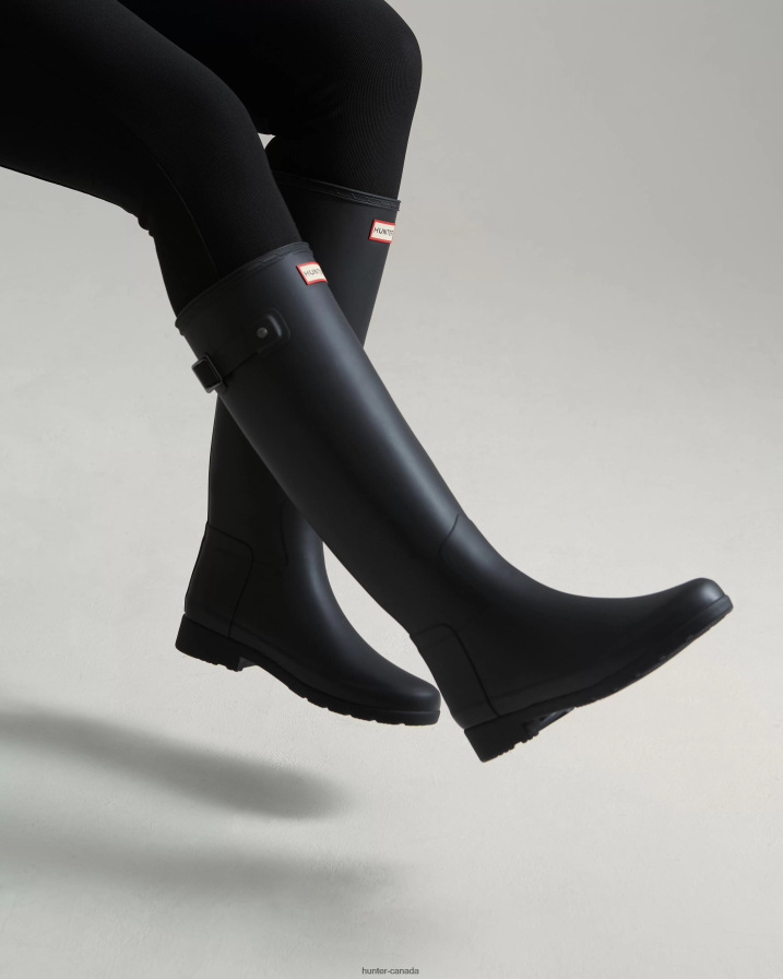 208Z2Z7 Hunter Boots Sale - Hunter Women Refined Slim Fit Rain Boots Black