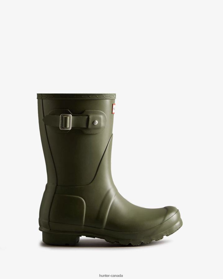 208Z2Z76 Hunter Outlet - Hunter Women Original Short Rain Boots Olive Leaf