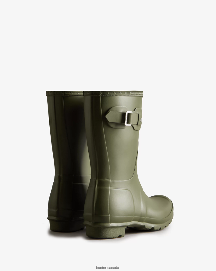 208Z2Z76 Hunter Outlet - Hunter Women Original Short Rain Boots Olive Leaf