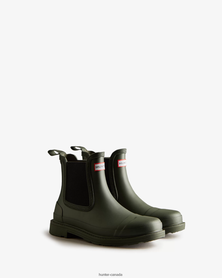 208Z2Z79 Hunter Boots Sale - Hunter Women Commando Chelsea Boots Dark Olive