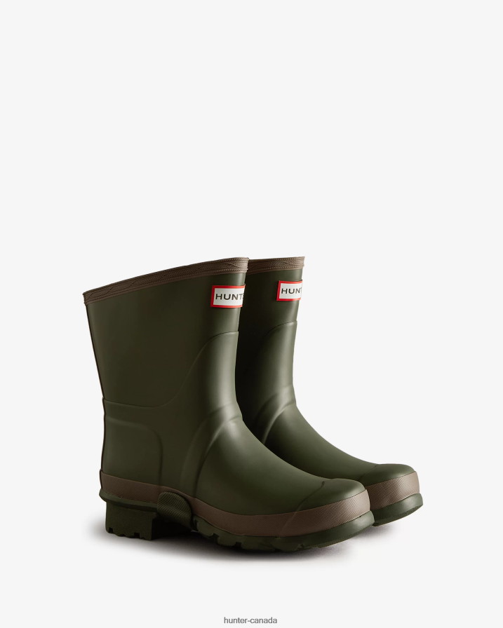 208Z2Z81 Hunter Boots - Hunter Women Gardener Short Rain Boot Dark Olive/Clay