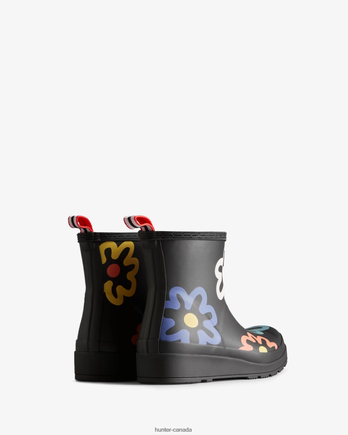 208Z2Z90 Hunter Canada - Hunter Women PLAY Short Flower Pop Print Rain Boots Flower Pop Print