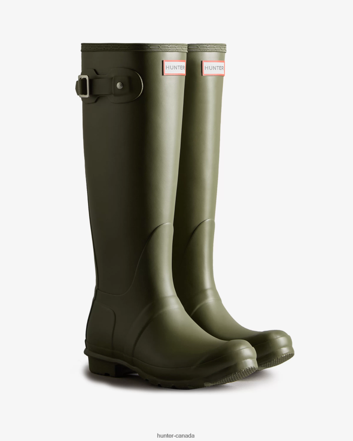 208Z2Z91 Hunter Boots Sale - Hunter Women Original Tall Rain Boots Olive Leaf