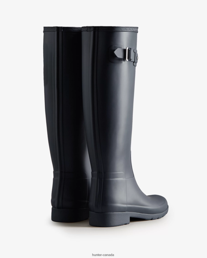 208Z2Z93 Hunter Boots - Hunter Women Refined Slim Fit Tall Rain Boots Navy