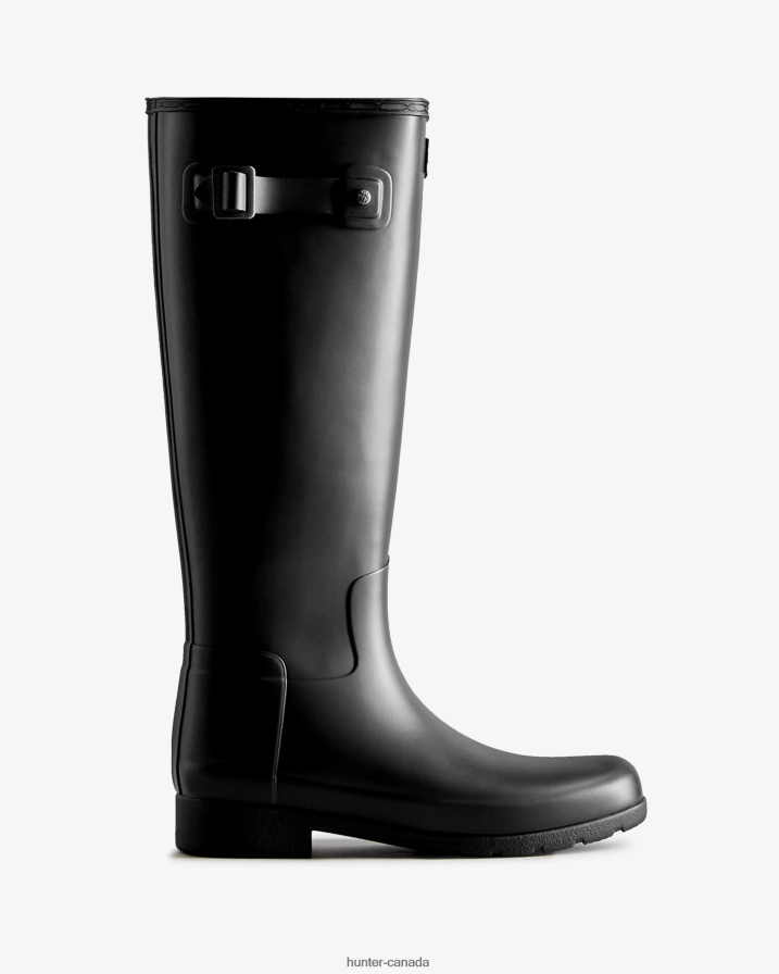 208Z2Z95 Hunter Boots Sale - Hunter Women Refined Tall Rain Boots Black