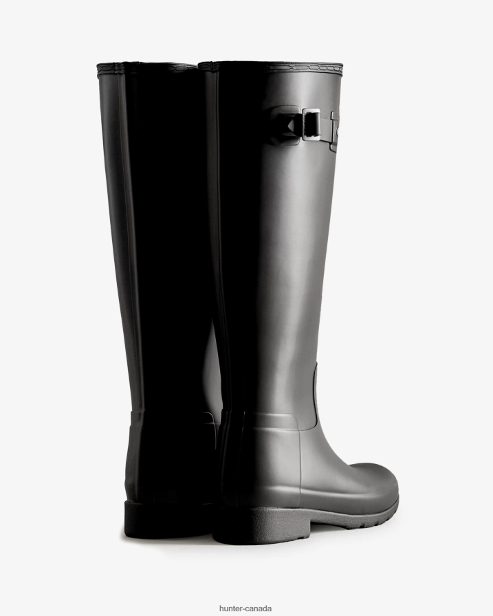 208Z2Z95 Hunter Boots Sale - Hunter Women Refined Tall Rain Boots Black