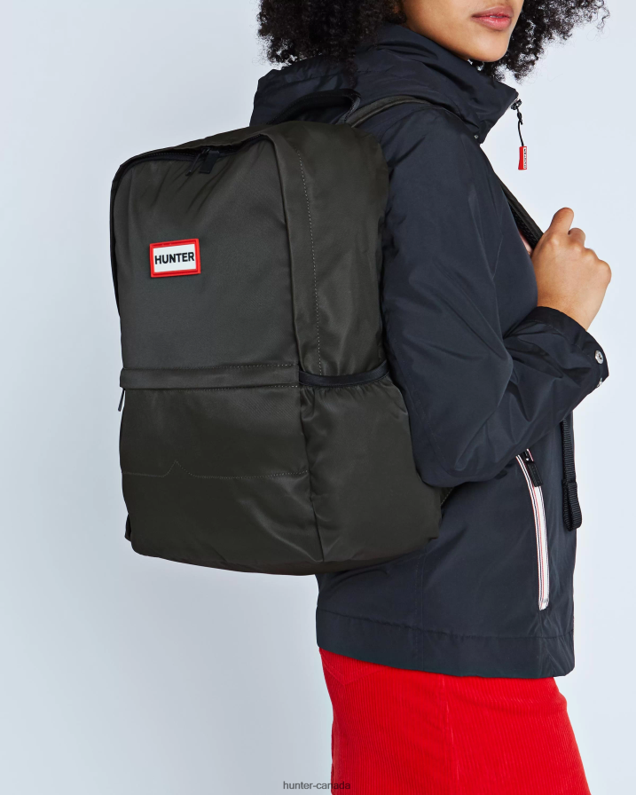 208Z2Z435 Hunter Boots Sale - Hunter Men Nylon Large Backpack Dark Olive