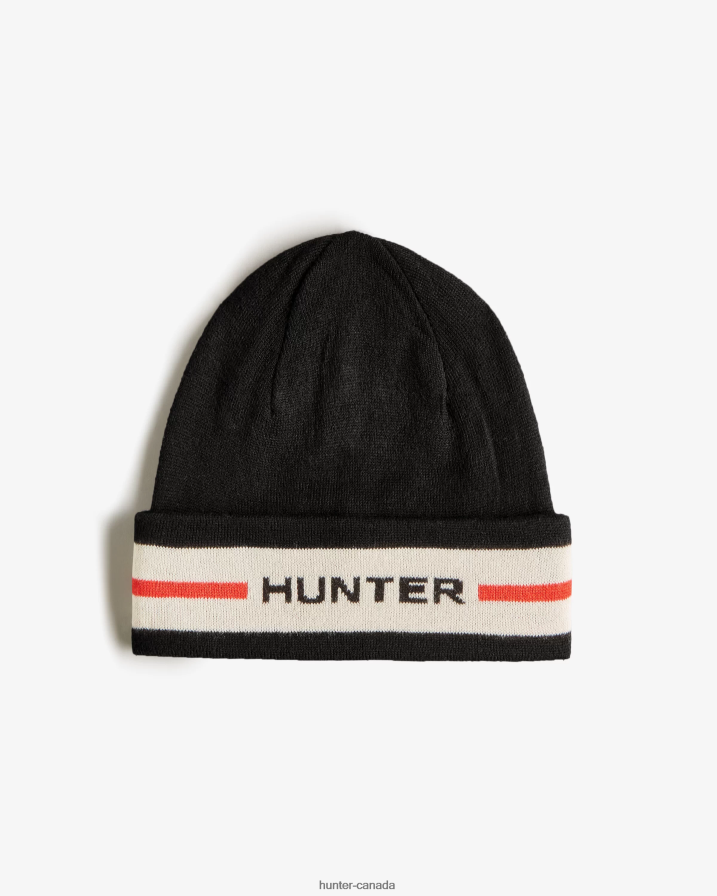 208Z2Z408 Hunter Outlet - Hunter Men Branded Cuff Beanie Black Multi