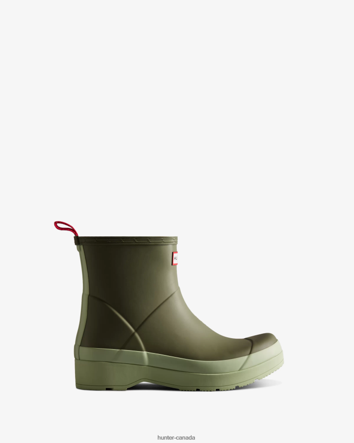 208Z2Z501 Hunter Boots - Hunter Men Play Short Rain Boots Lichen Green/Everglade Green