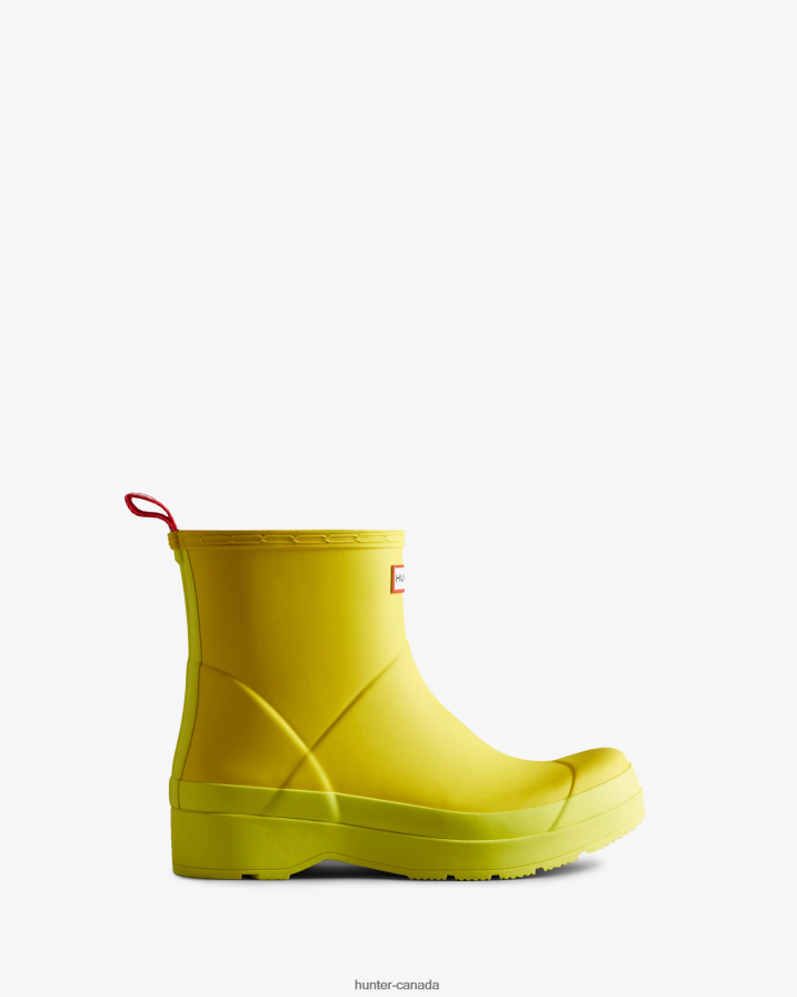 208Z2Z511 Hunter Boots Sale - Hunter Men Play Short Rain Boots Illuminating Yellow/Zesty Yellow