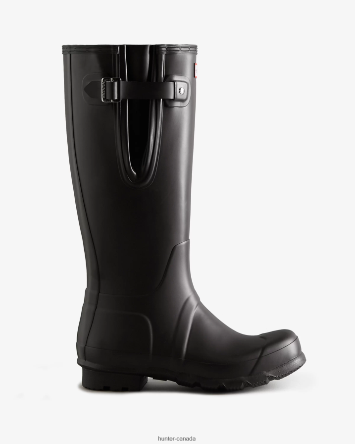 208Z2Z561 Hunter Boots - Hunter Men Tall Side Adjustable Rain Boots Black