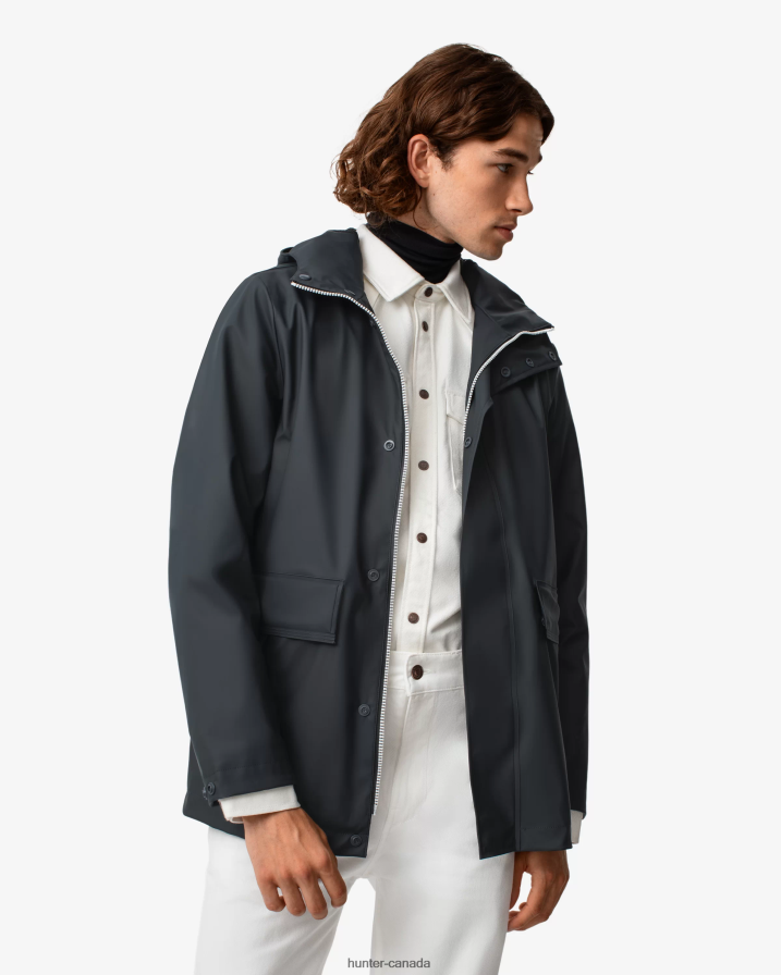 208Z2Z610 Hunter Canada - Hunter Men Lightweight Waterproof Rain Jacket Navy