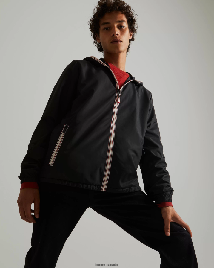 208Z2Z612 Hunter Outlet - Hunter Men Recycled Lightweight Packable Jacket Black