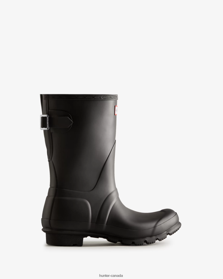 208Z2Z23 Hunter Boots Sale - Hunter Women Short Back Adjustable Rain Boots Black