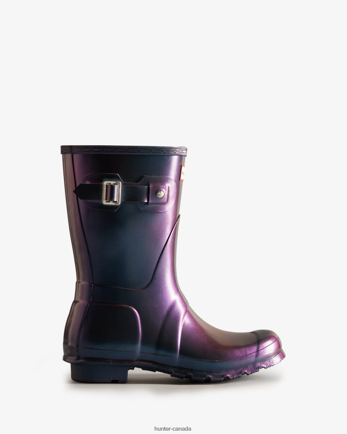 208Z2Z311 Hunter Boots Sale - Hunter Women Nebula Short Rain Boots Stornoway Blue