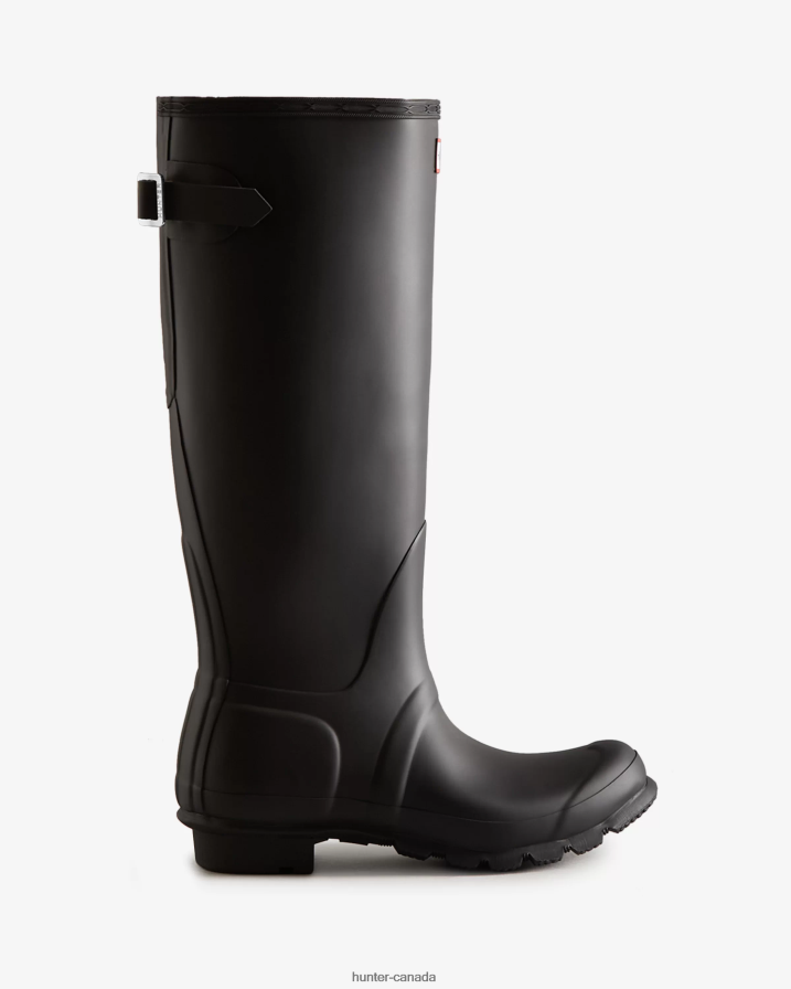 208Z2Z63 Hunter Boots Sale - Hunter Women Tall Back Adjustable Rain Boots Black
