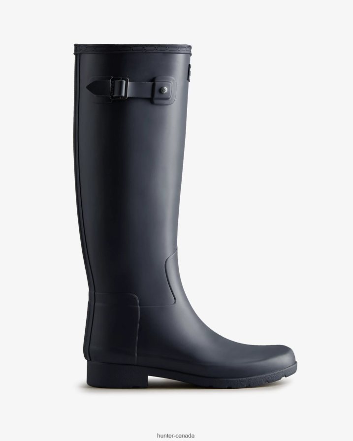 208Z2Z93 Hunter Boots - Hunter Women Refined Slim Fit Tall Rain Boots Navy