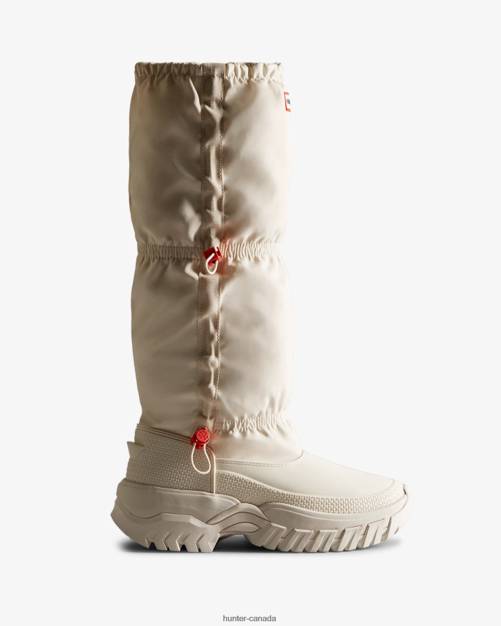 208Z2Z207 Hunter Boots Sale - Hunter Women Wanderer Insulated Tall Slouch Snow Boots White Willow