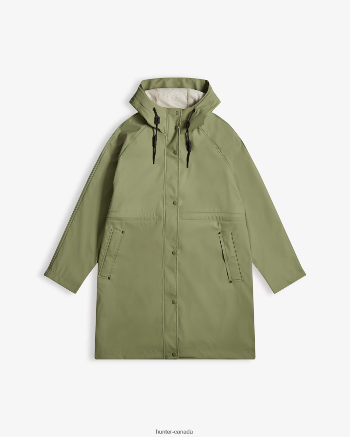 208Z2Z334 Hunter Canada - Hunter Women Lightweight Waterproof Parka Lichen Green