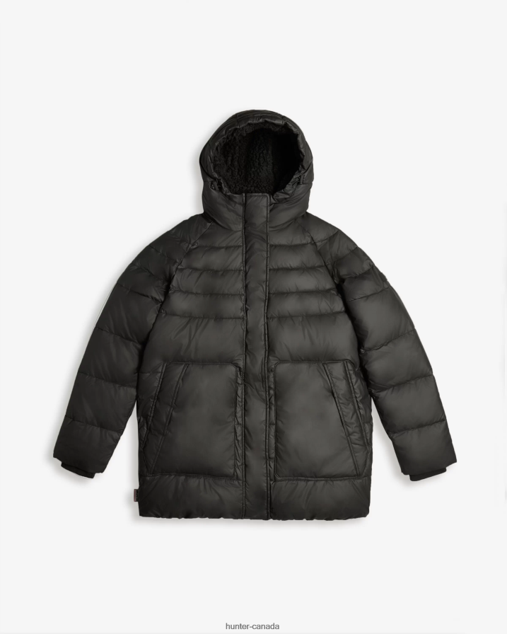 208Z2Z362 Hunter Canada - Hunter Women Intrepid Insulated Mid Puffer Jacket Black
