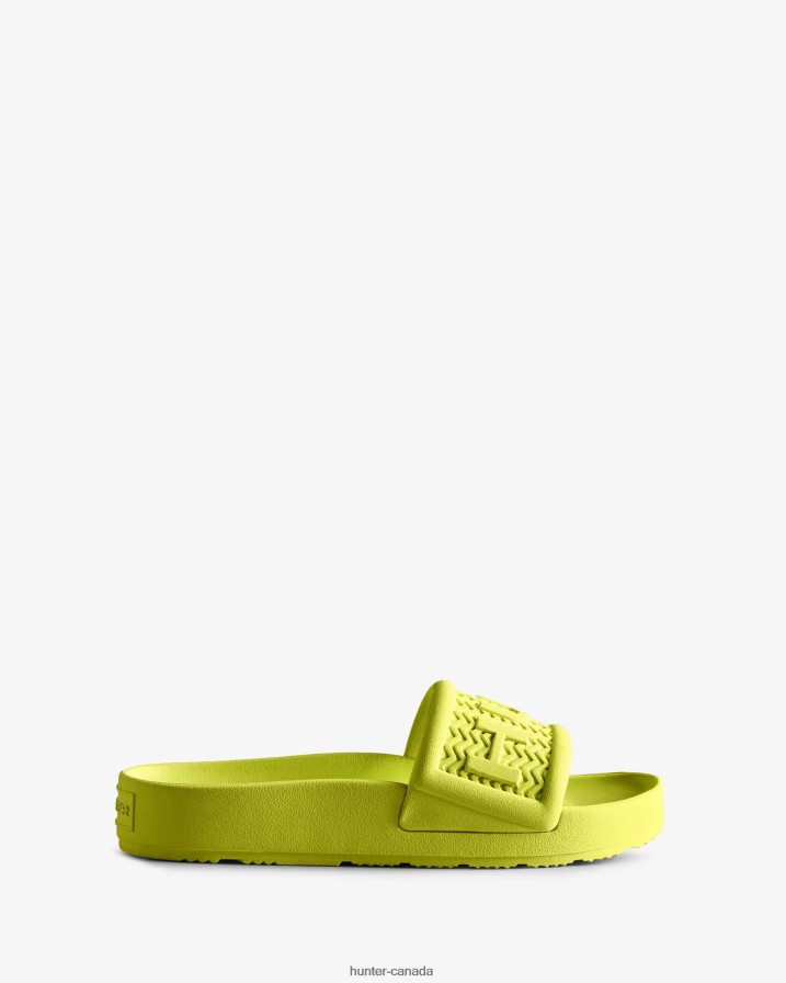 208Z2Z238 Hunter Canada - Hunter Women BLOOM Slides Zesty Yellow